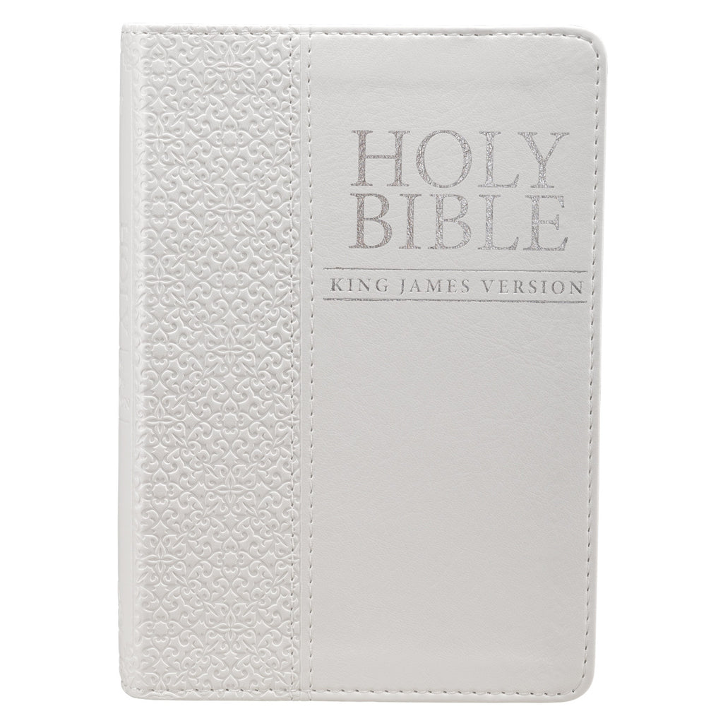 KJV Compact Bible - White Faux Leather