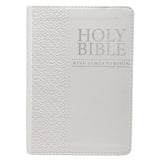 KJV Compact Bible - White Faux Leather
