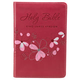KJV Compact Bible - Pink Faux Leather