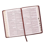 Burgundy Faux Leather Deluxe King James Version Gift Bible with Thumb Index