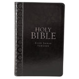 Black Faux Leather King James Version Deluxe Gift Bible with Thumb Index