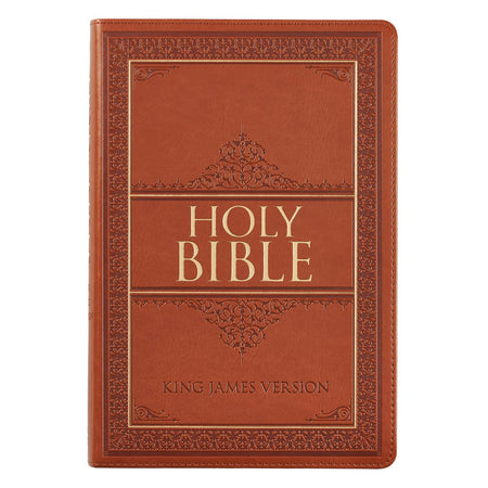 KJV Large Print Thinline Bible - Blue heat-debossed