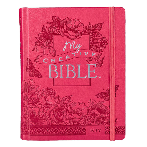 KJV Journaling Bible - My Creative Bible Bright Pink Faux Leather