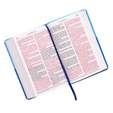 Blue Two-tone Faux Leather Giant Print King James Version Bible