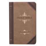Brown Two-tone Quarter-bound Faux Leather Giant Print King James Version Bible