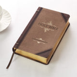 Brown Two-tone Quarter-bound Faux Leather Giant Print King James Version Bible