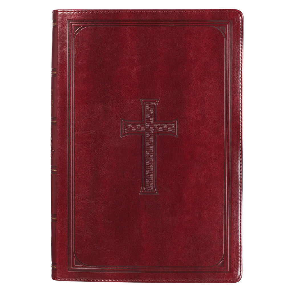 Burgundy Faux Leather Super Giant Print King James Version Bible