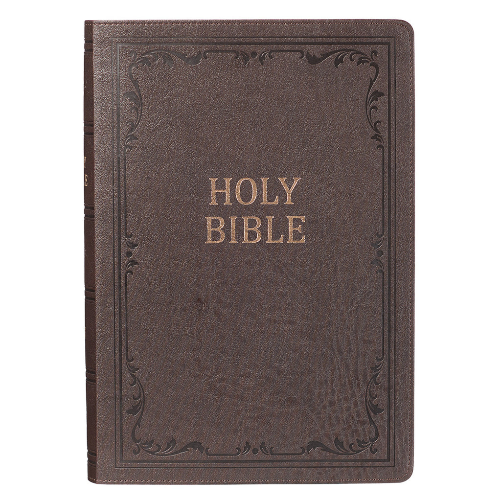 KJV Bible - Dark Brown Faux Leather Super Giant Print