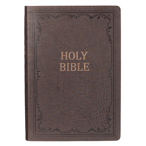 KJV Bible - Dark Brown Faux Leather Super Giant Print