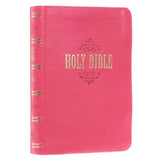 Pink Faux Leather Large Print Compact King James Version Bible