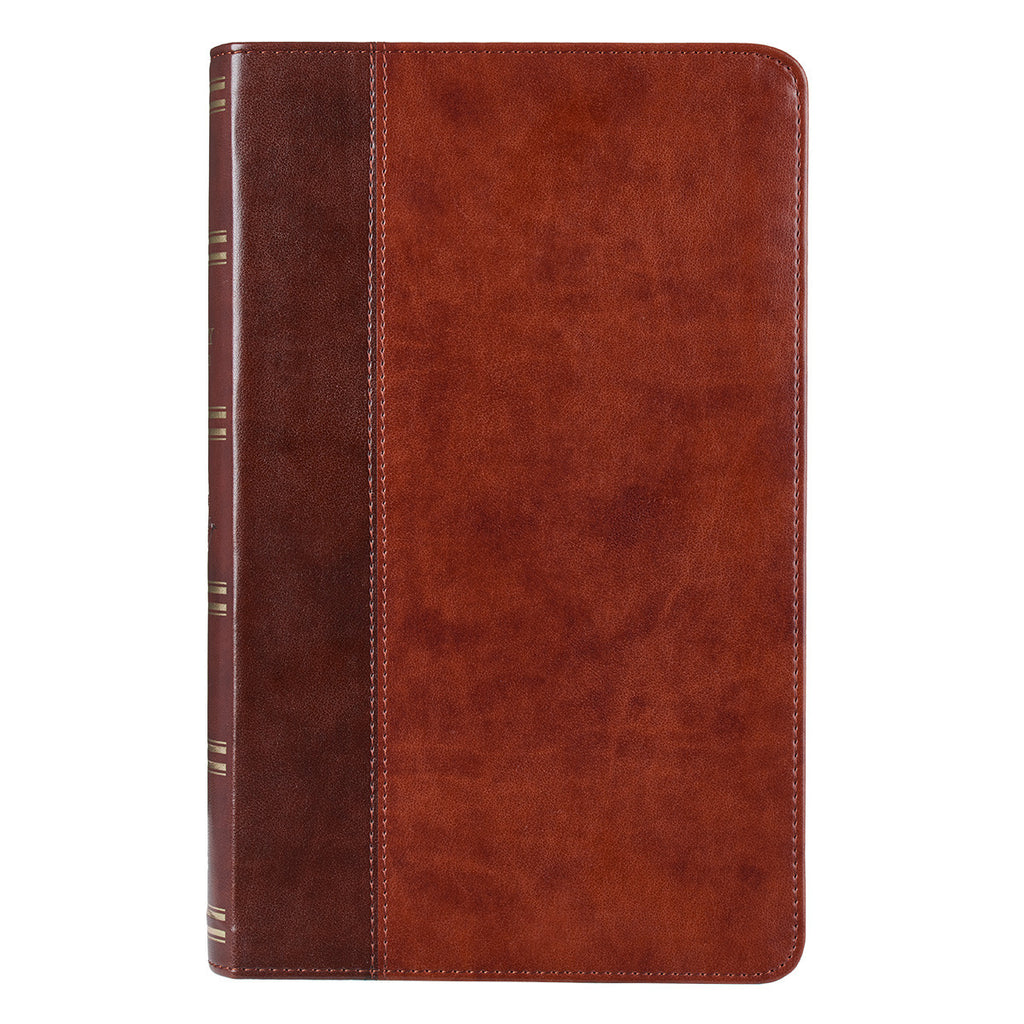 KJV Faux Leather Giant Print Brown