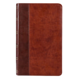 KJV Faux Leather Giant Print Brown