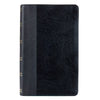 Black Half-bound Faux Leather Giant Print King James Version Bible with Thumb Index