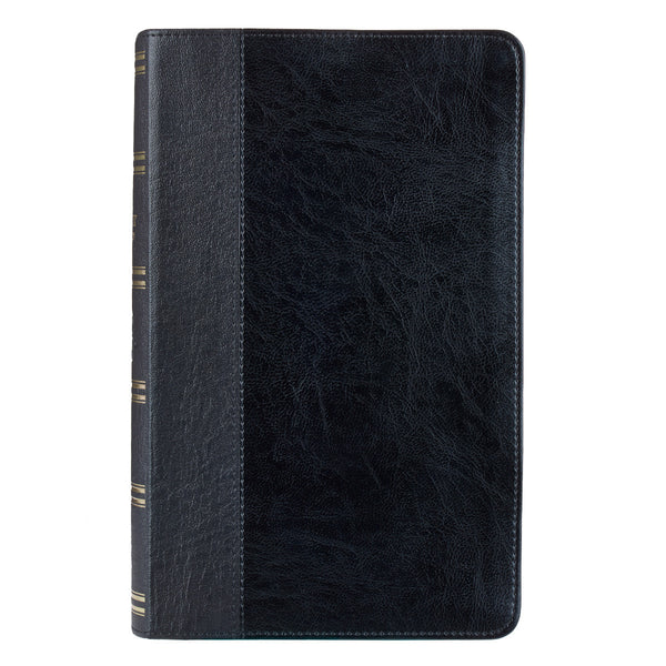 KJV Bible - Black Half-bound Faux Leather Giant Print