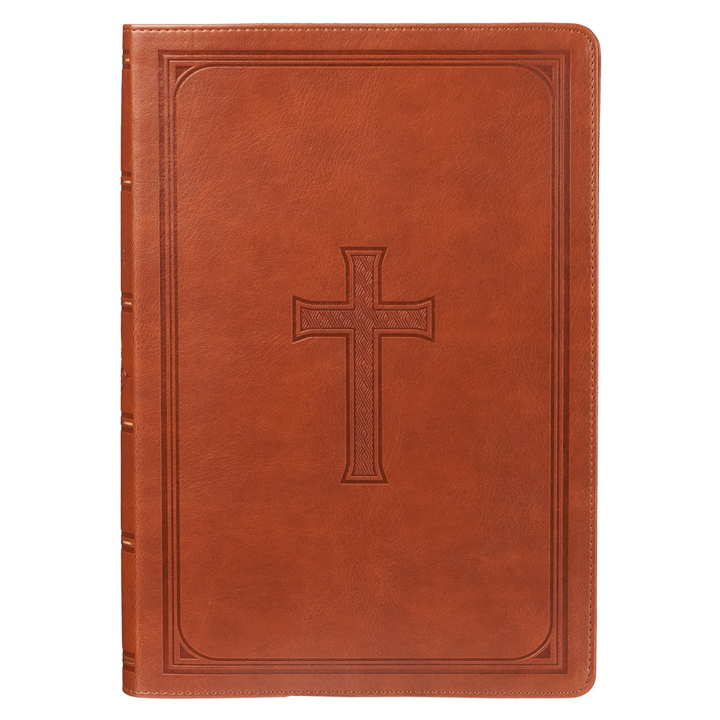 KJV Bible Super Giant Print Faux Leather Tan