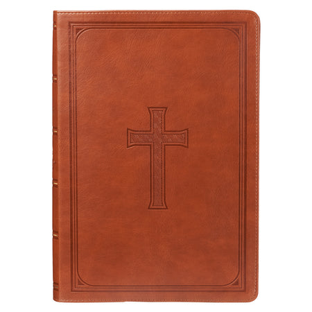 KJV Medium Brown Faux Leather Compact Bible