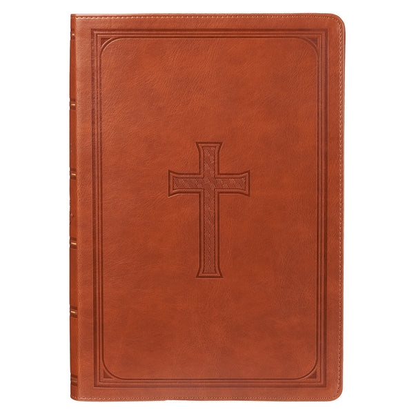 KJV Bible Super Giant Print Faux Leather Tan