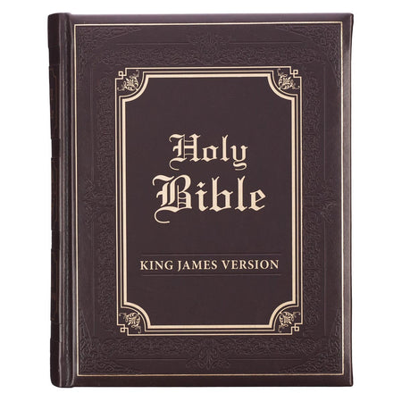 KJV Bible - Black Half-bound Faux Leather Giant Print