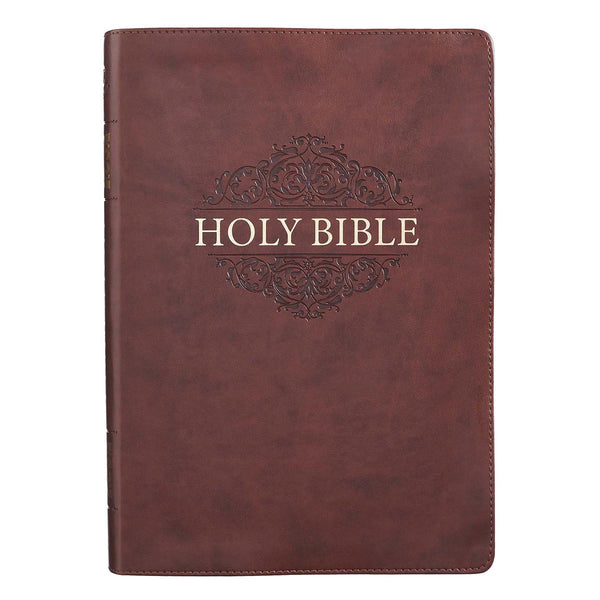 KJV King James Version Bible - Brown Faux Leather Super Giant Print