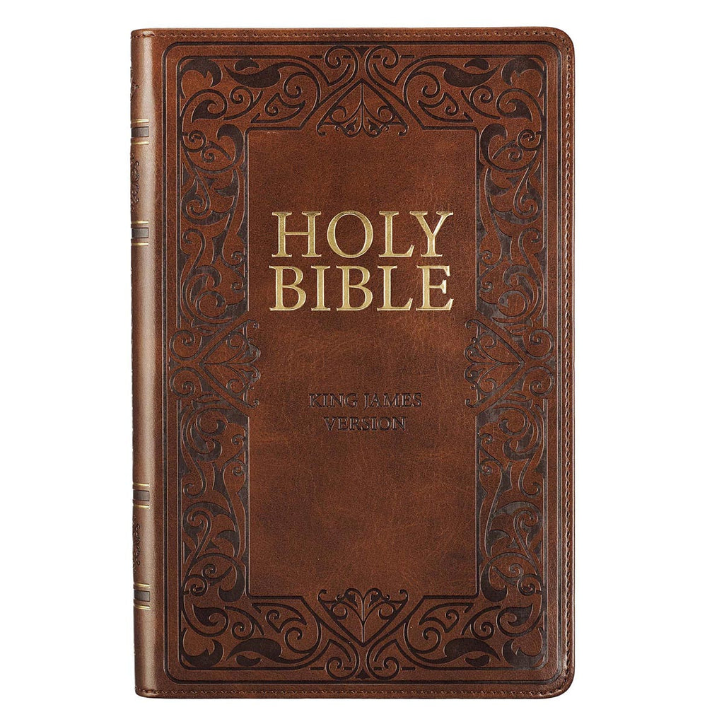 KJV Deluxe Gift Bible with Thumb Index Medium Brown