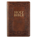 KJV Deluxe Gift Bible with Thumb Index Medium Brown