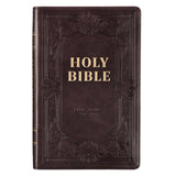 KJV Deluxe Gift Bible - Dard Brown heat-debossed