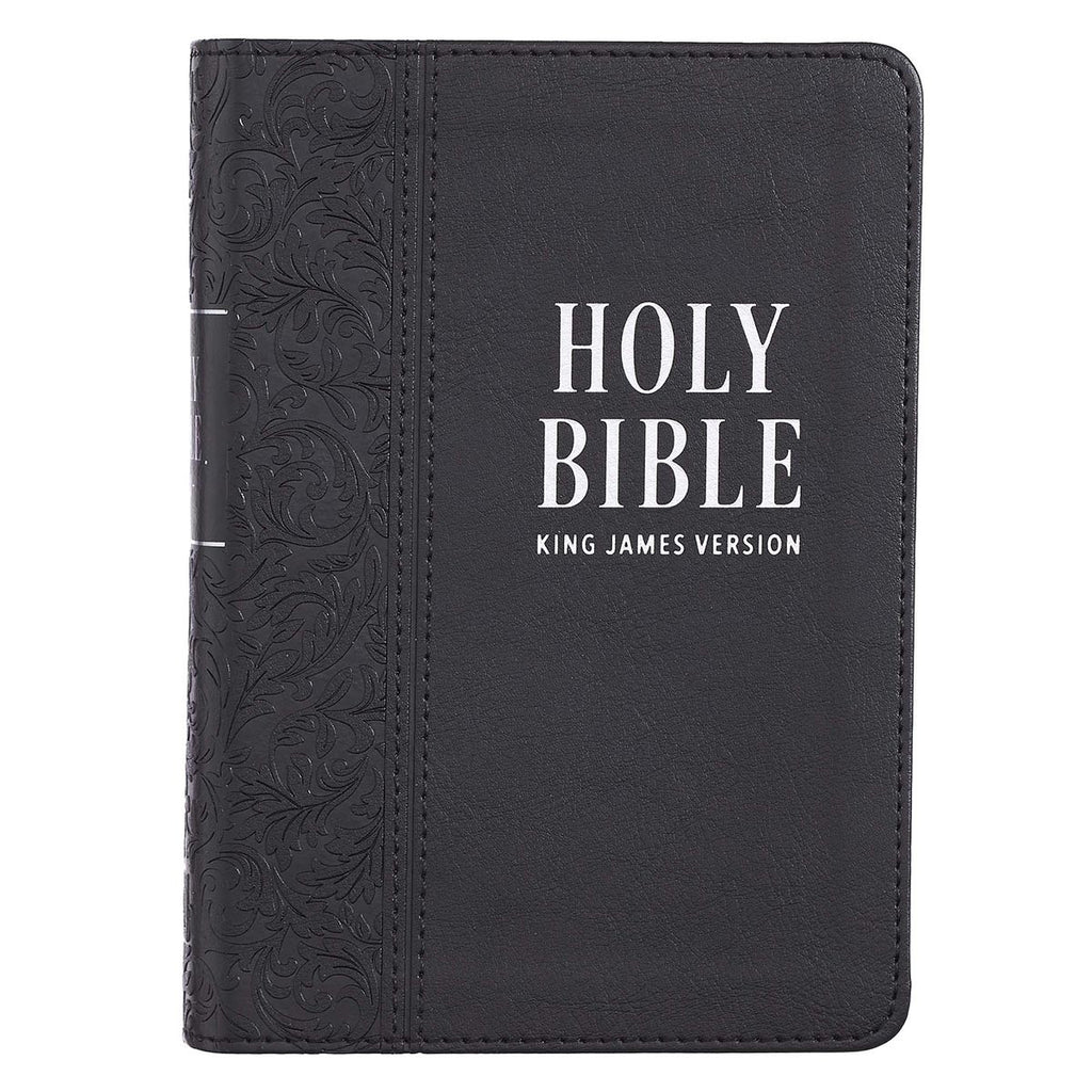 KJV Large Print Compact Bible - Black Heat-debossed