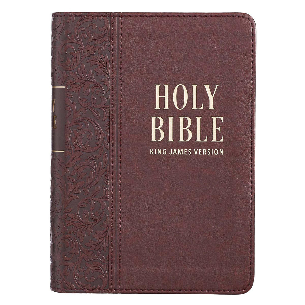 KJV Large Print Compact Bible - Brown Heat-debossed