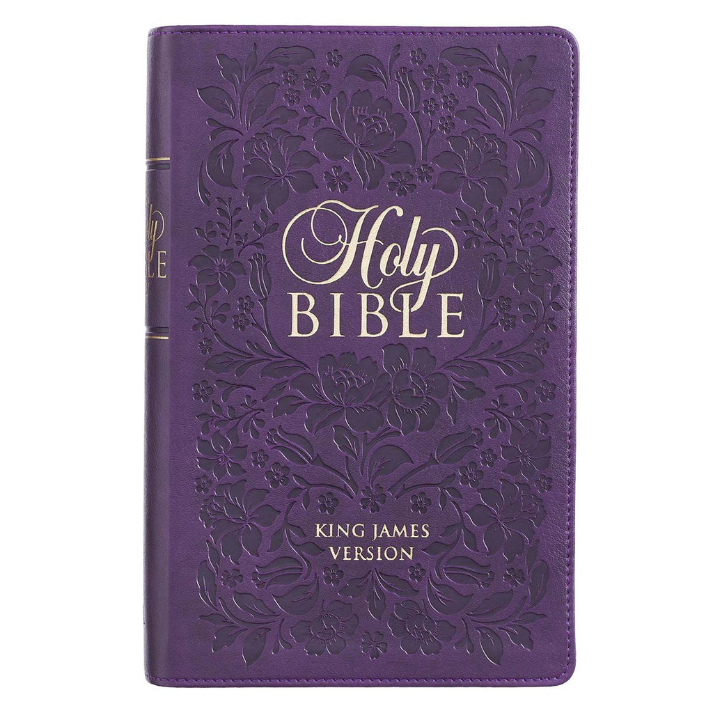 KJV Giant Print Bible - Purple heat-debossed
