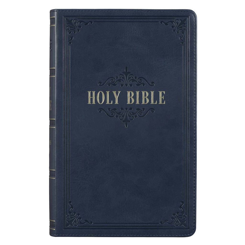 KJV Giant Print Bible - Blue heat-debossed