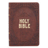 KJV Medium Brown Faux Leather Compact Bible