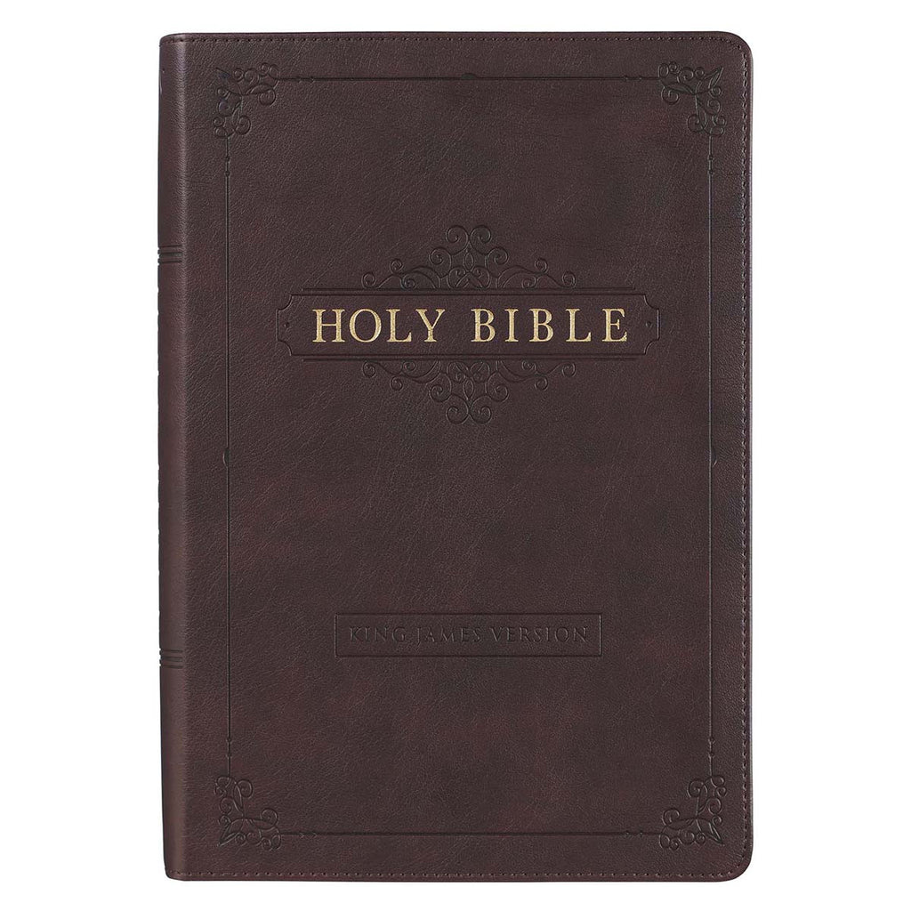 Dark Brown Faux Leather Giant Print Full-size KJV Bible