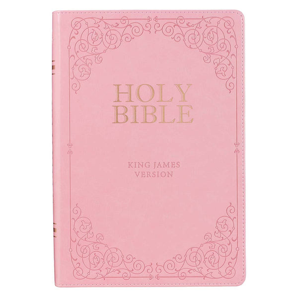 KJV Giant Print Full-size Bible - Pink heat-debossed
