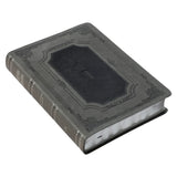 Black with Gray Inlay Faux Leather Super Giant Print King James Version Bible with Thumb Index and Zippered Closure