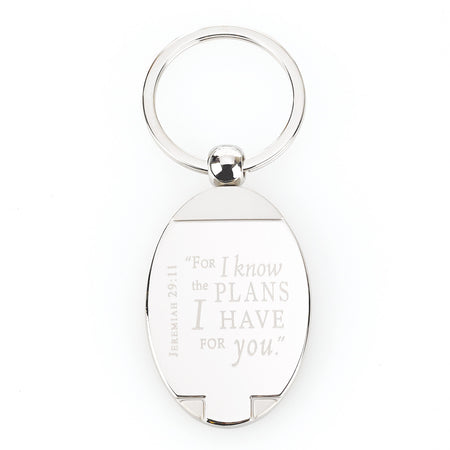 Metal Keyring with Link Chain - Grow in Grace