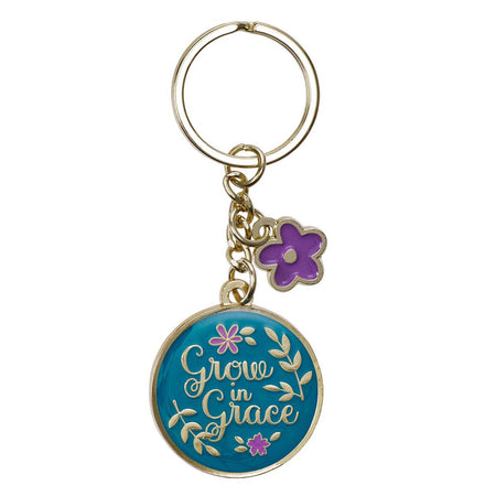 Metal Keyring with Link Chain - Live by Faith