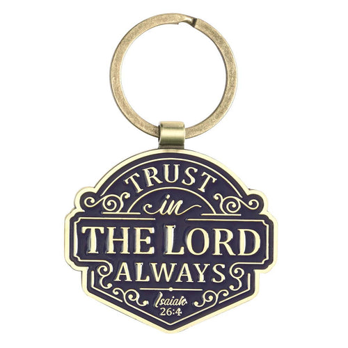 Keyring in Gift Tin - Trust in the LORD Always Isaiah 26:4