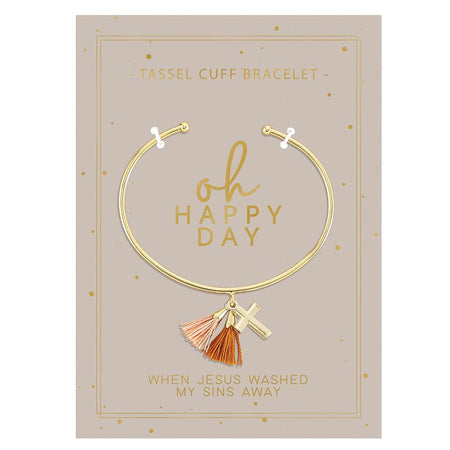 Joy To You Tassel Cuff Bracelet