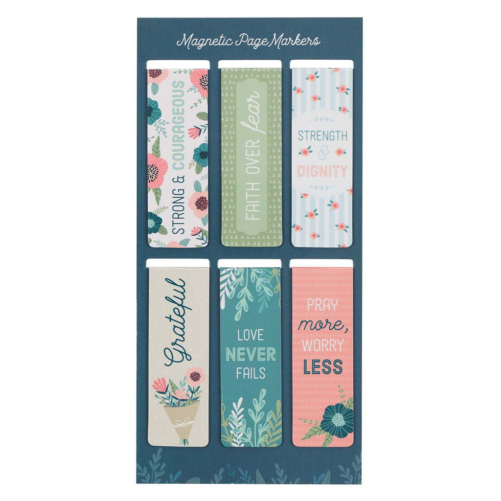 Magnetic Page marker Set - Floral Garden