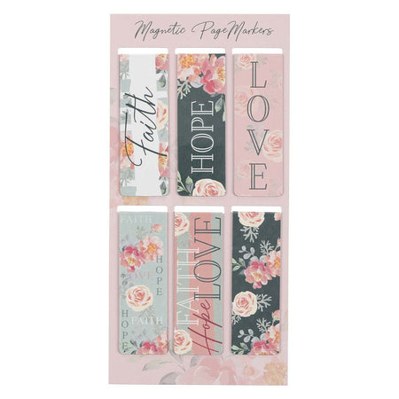 Magnetic Page mark Set - Pink Roses