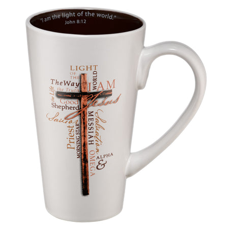 She Speaks with Wisdom Blue Floral Ceramic Coffee Mug - Proverbs 31:26
