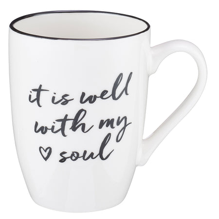 Be Still Mauve Watercolor Ceramic Coffee Mug - Psalm 46:10