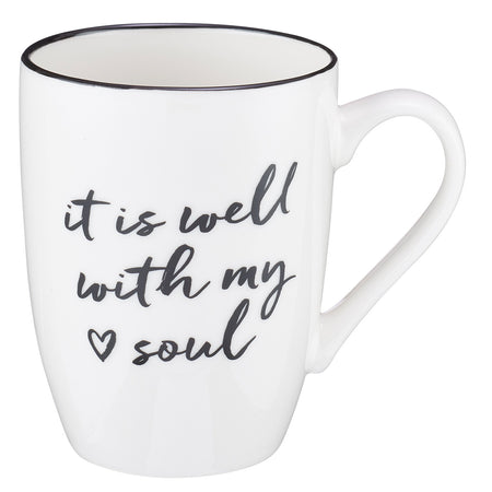 She Speaks with Wisdom Blue Floral Ceramic Coffee Mug - Proverbs 31:26