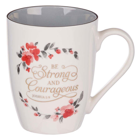 She Speaks with Wisdom Blue Floral Ceramic Coffee Mug - Proverbs 31:26