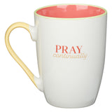 Pray Continually Orange Ceramic Mug - 1 Thessalonians 5:17