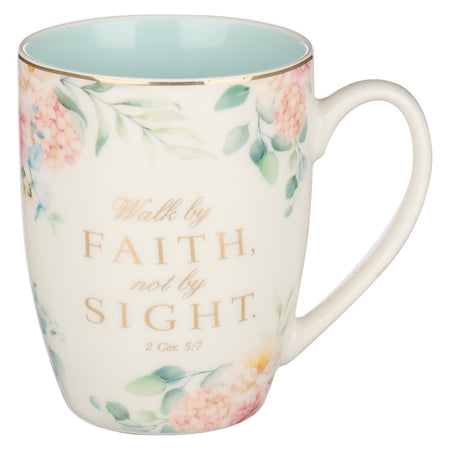 Grace Orange Butterfly Ceramic Coffee Mug - Ephesians 2:8