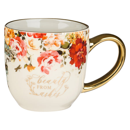 She Speaks with Wisdom Blue Floral Ceramic Coffee Mug - Proverbs 31:26