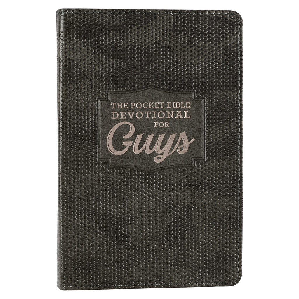 Brown Camo Faux Leather Pocket Devotional for Guys