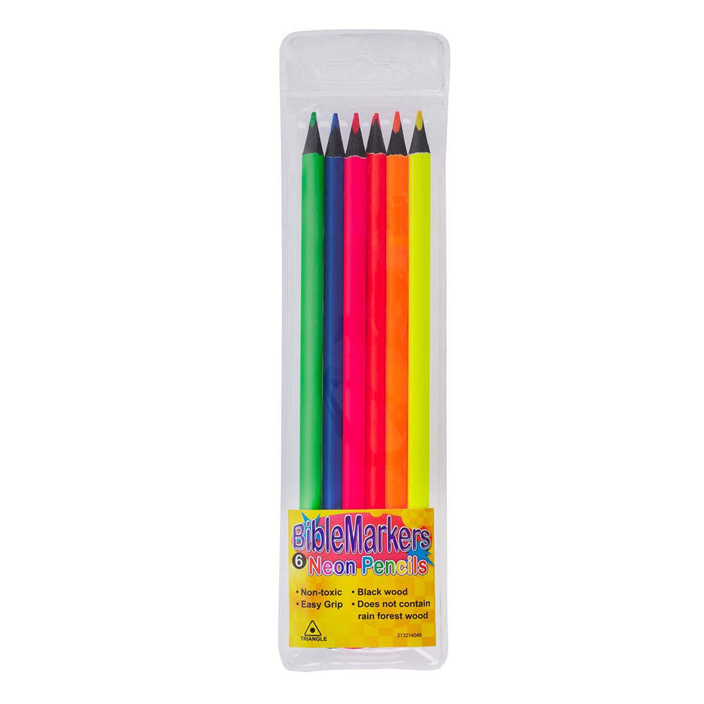 Biblemarkers : Pack of 6 Neon Pencils