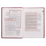Berry Faux Leather Spiritual Growth Bible